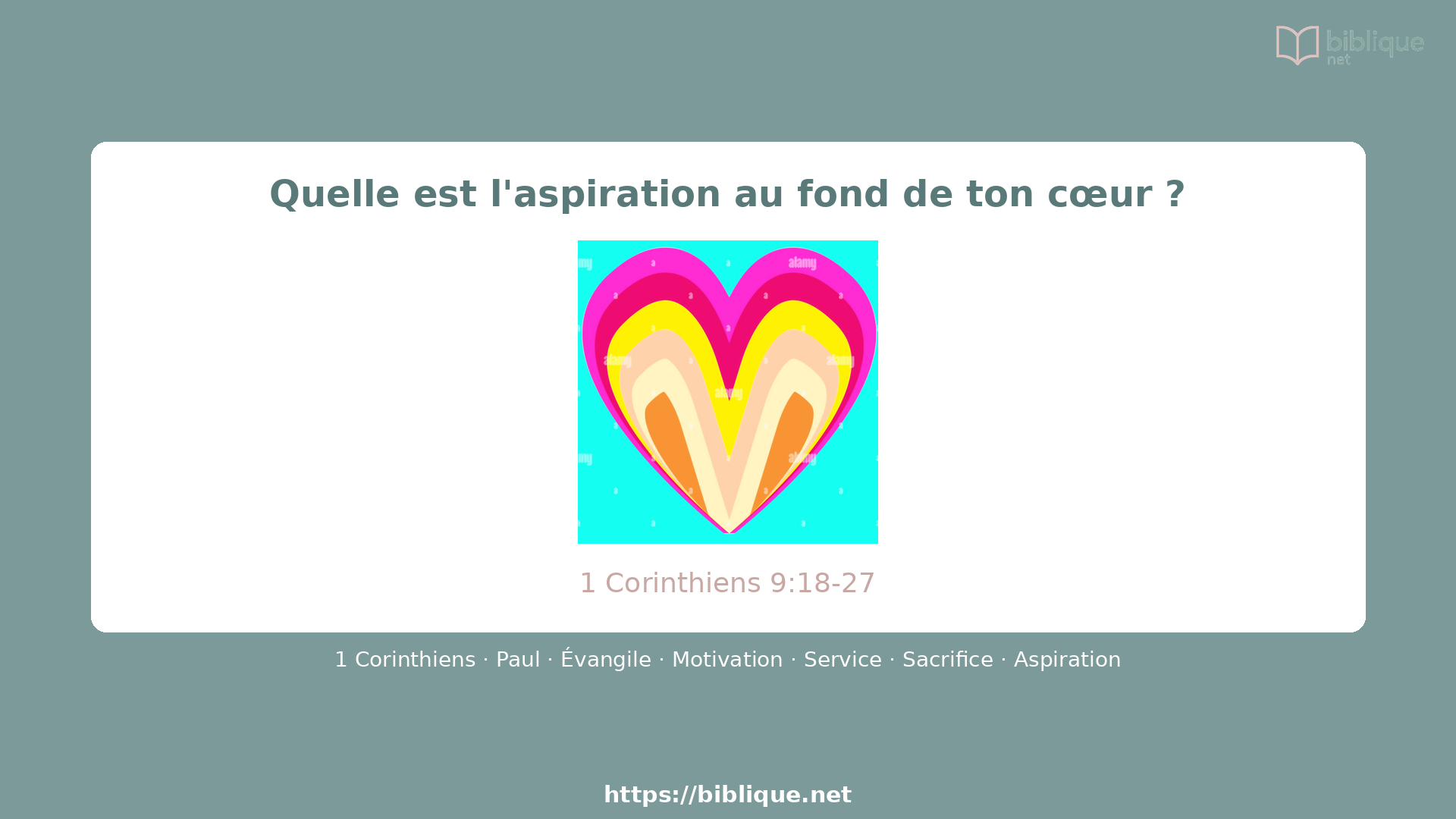 Quelle est l'aspiration au fond de ton cœur ?