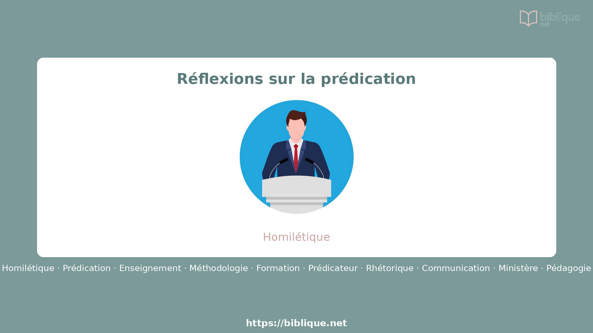 Réflexions sur la prédication